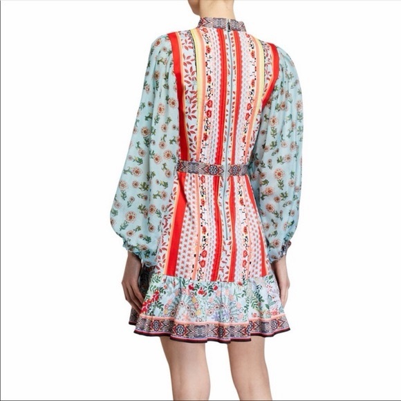 ALICE + OLIVIA Raya Mandarin-Collar Dress - Picture 2 of 6